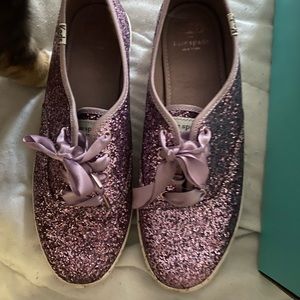 Beautiful purple glittery Kate spade tennis shoes